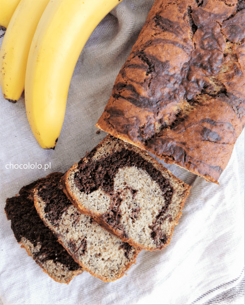 chlebek bananowy marmurkowy z czekoladą 1