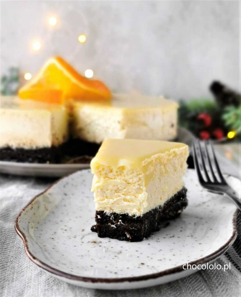 sernik pomarańczowy na spodzie brownie 1a