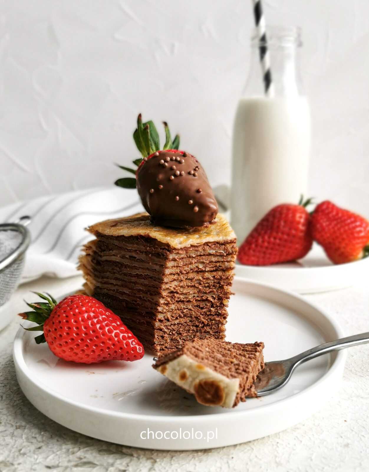 tort naleśnikowy z czekoladowym twarożkiem 5