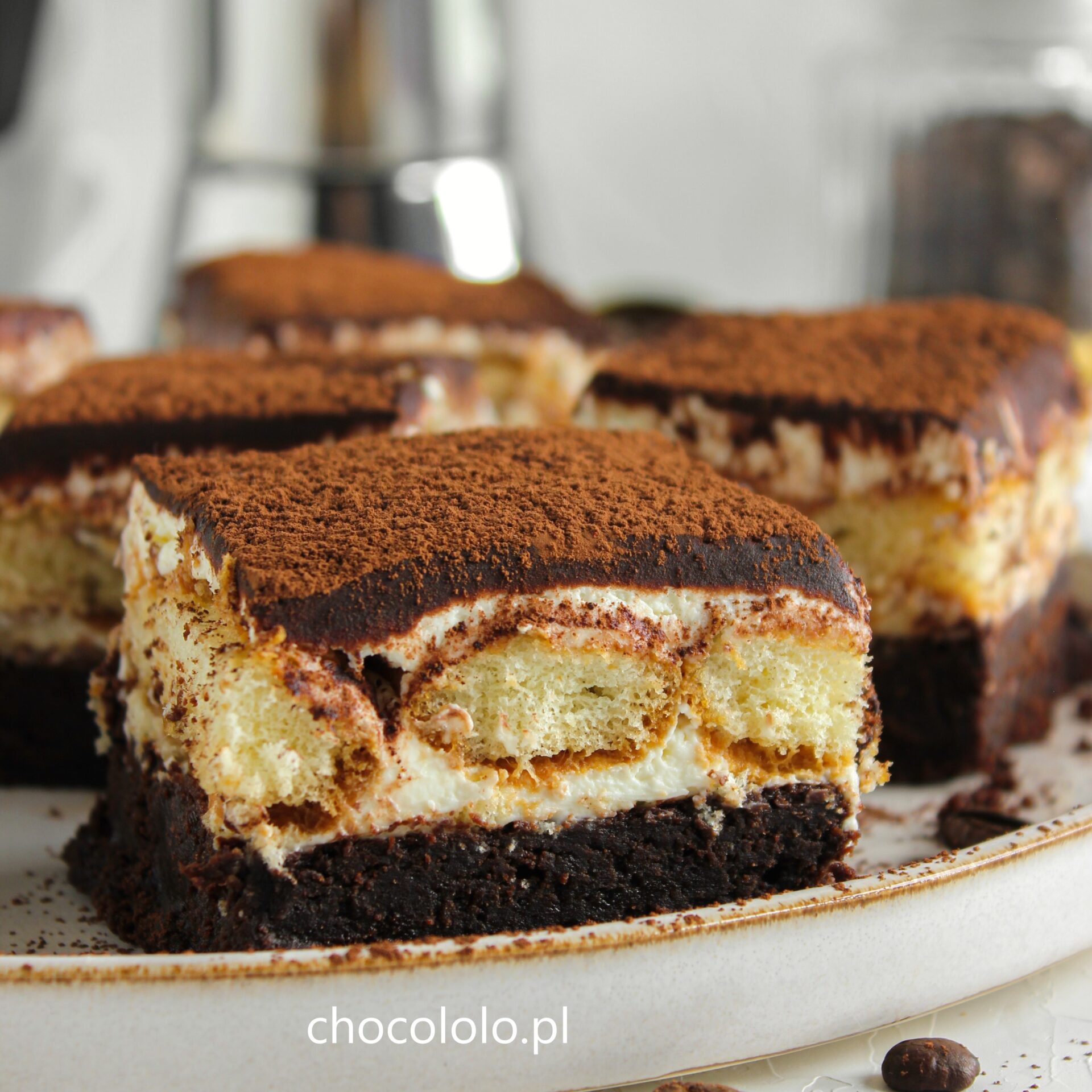 Brownie Tiramisu - Chocololo.pl - Czekoladowy Blog