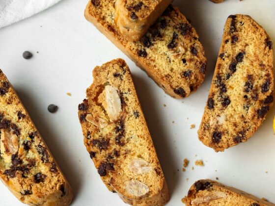 Pomarańczowe ciasteczka Cantucci z czekoladą
