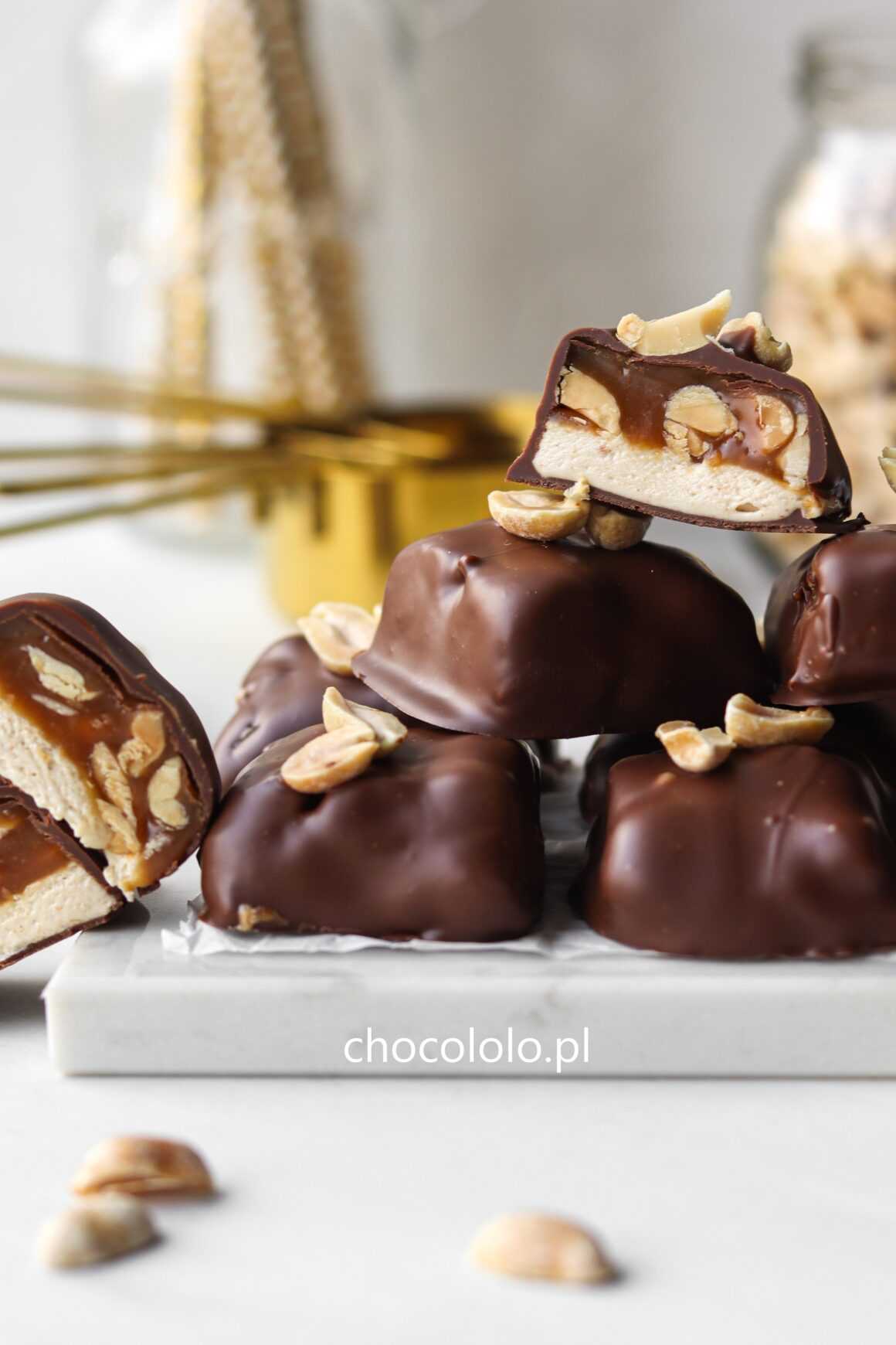 domowe czekoladki snickers