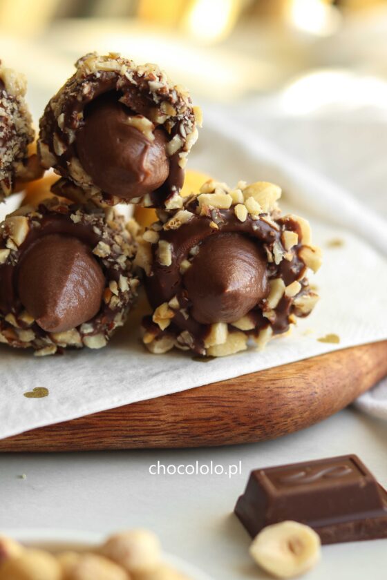 rurki z kremem czekoladowym (ferrero rocher)
