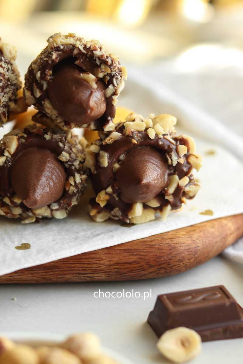 rurki z kremem czekoladowym (ferrero rocher)