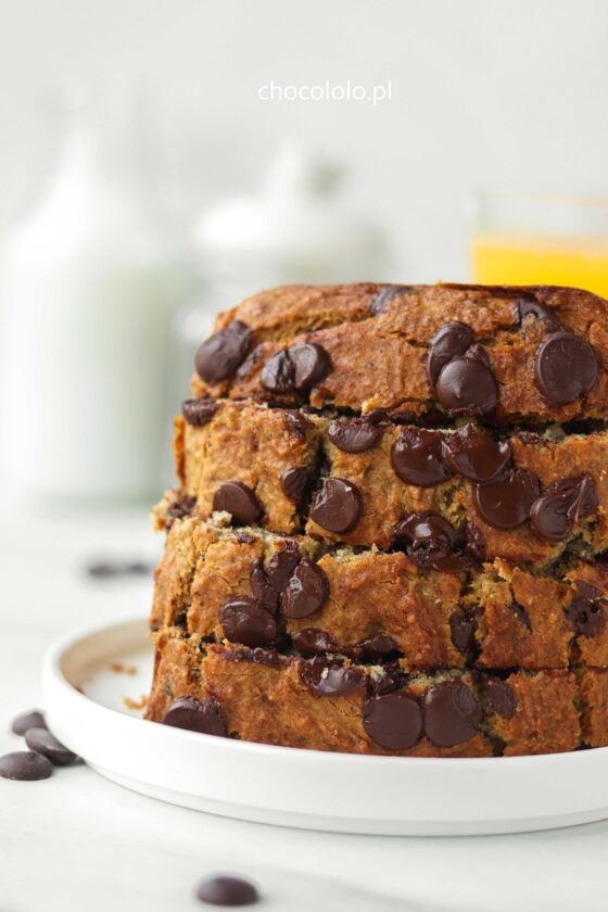 wegański chlebek bananowy z czekoladą (bezglutenowy)