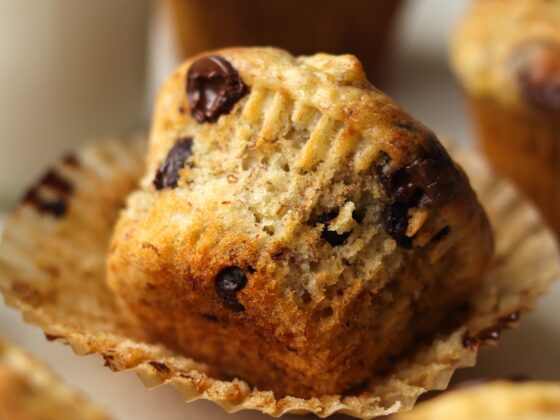 muffinki bananowe z czekoladą