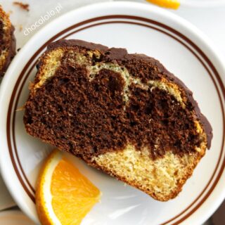 łaciate ciasto czekoladowo-pomarańczowe