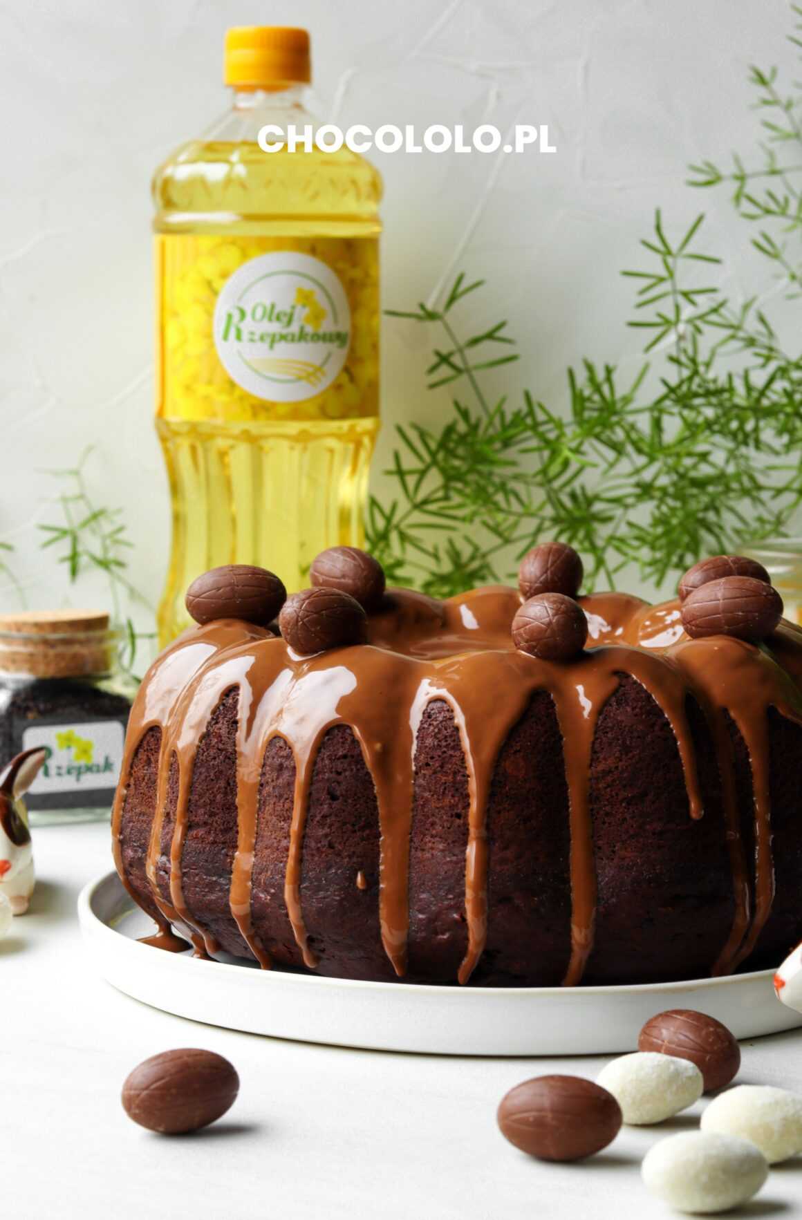 bananowa babka czekoladowa z nadzieniem