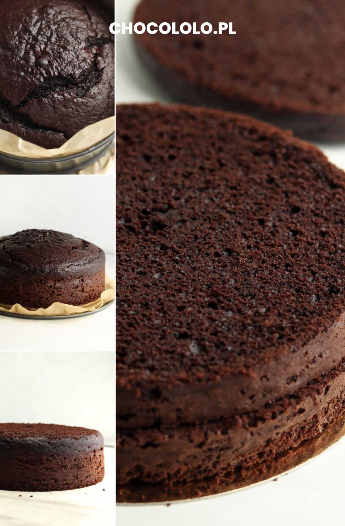 mocno czekoladowe ciasto do tortu