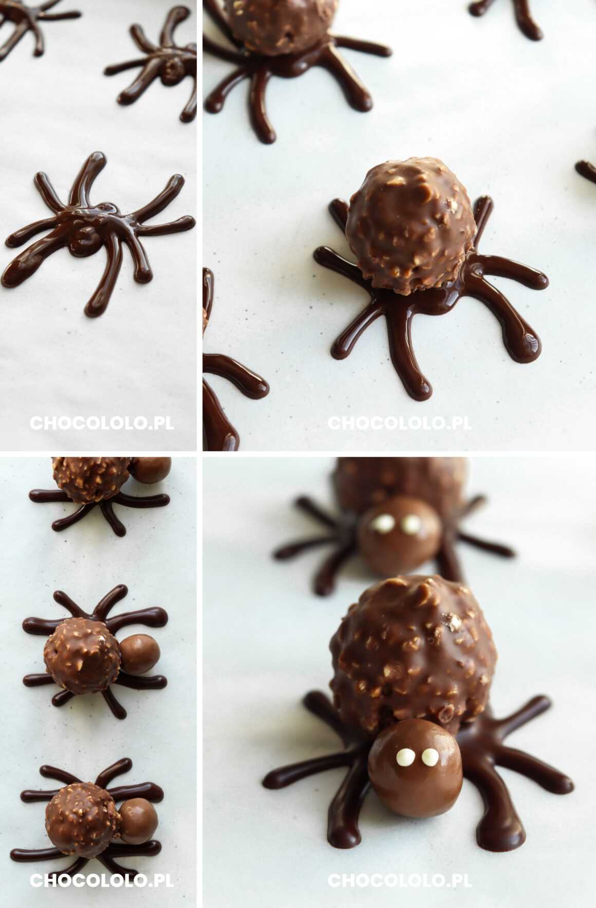 czekoladowe pająki