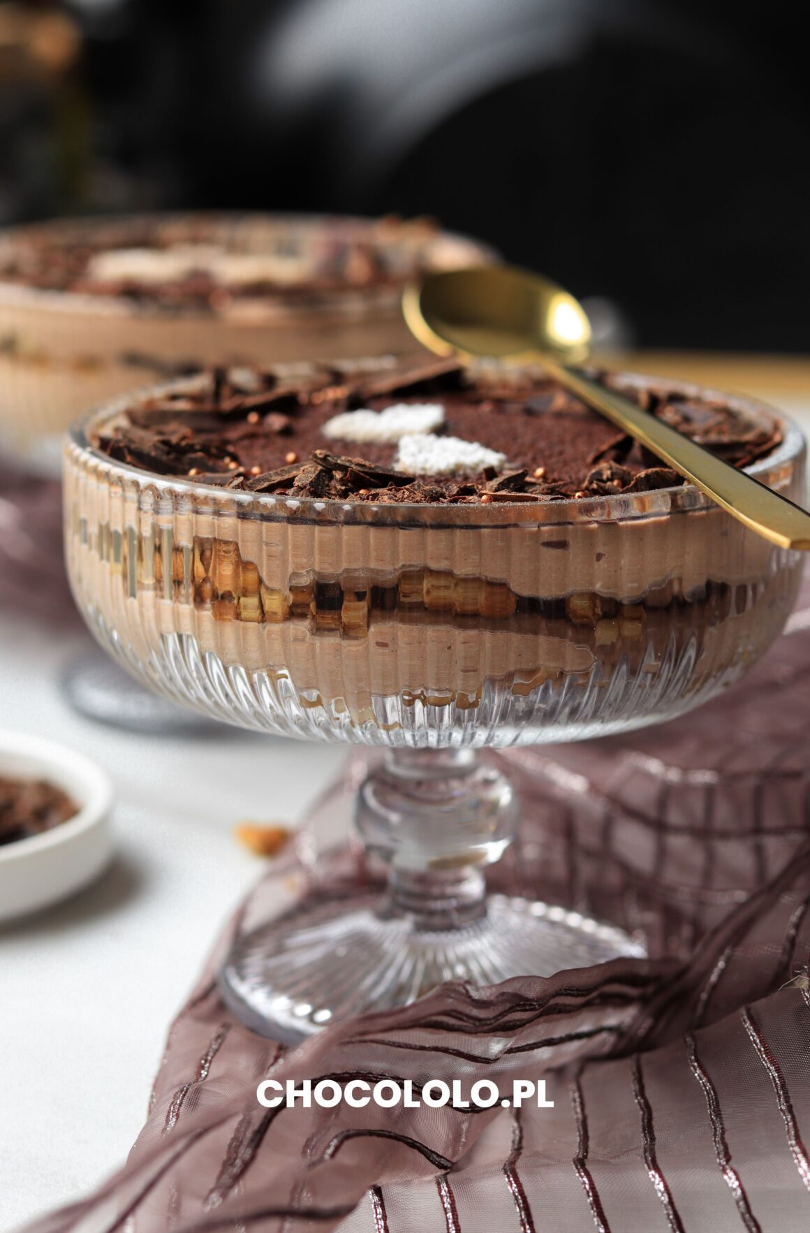 deserki sernikowo-czekoladowe z wiśniami