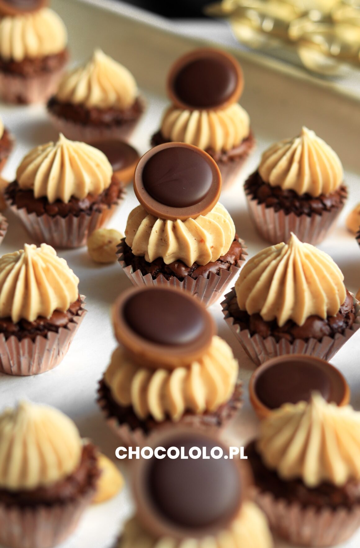 mini babeczki brownie z toffifee