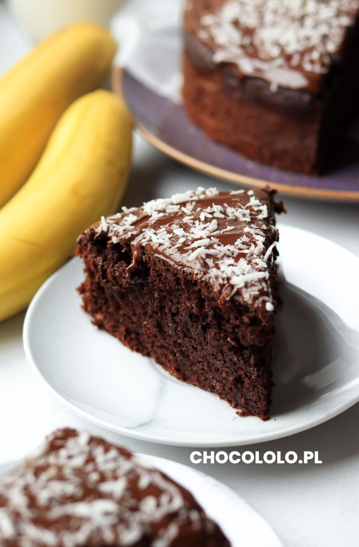 mocno czekoladowe ciasto bananowe