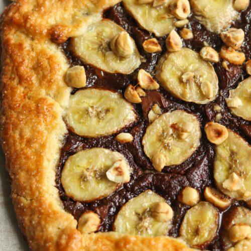 galette z nutellą i bananami