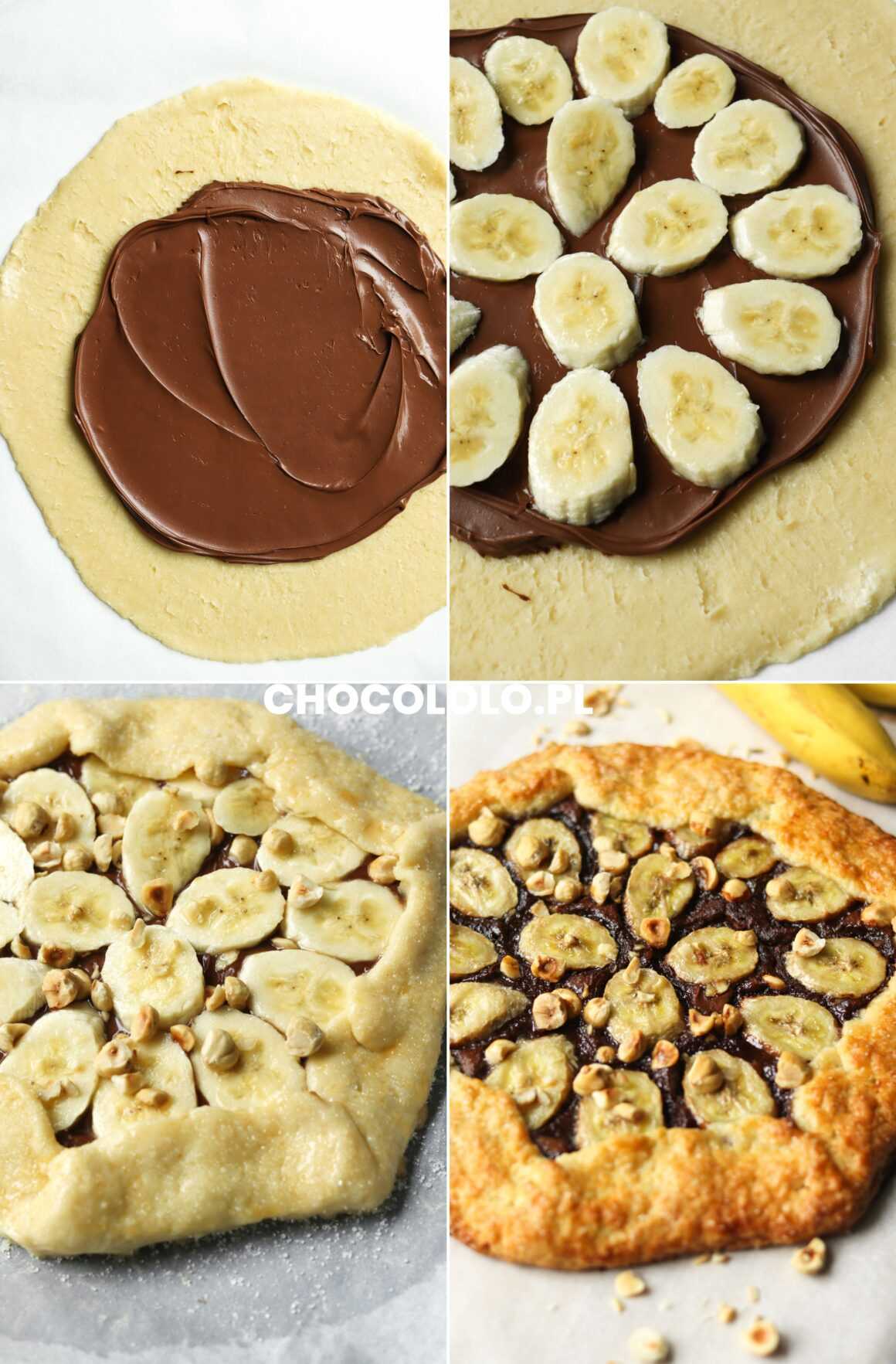 przepis na galette z nutellą i bananami