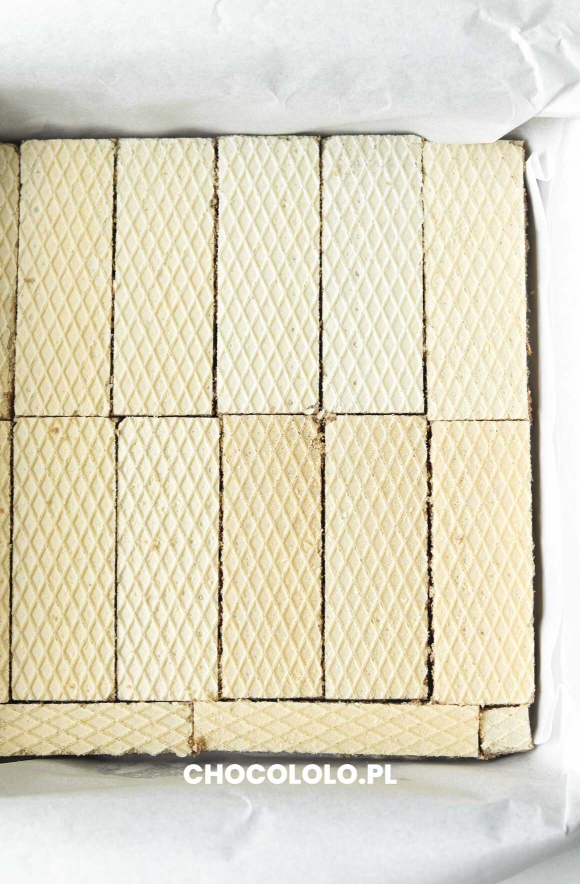 spód wafelkowy do ciasta z musem kawowym