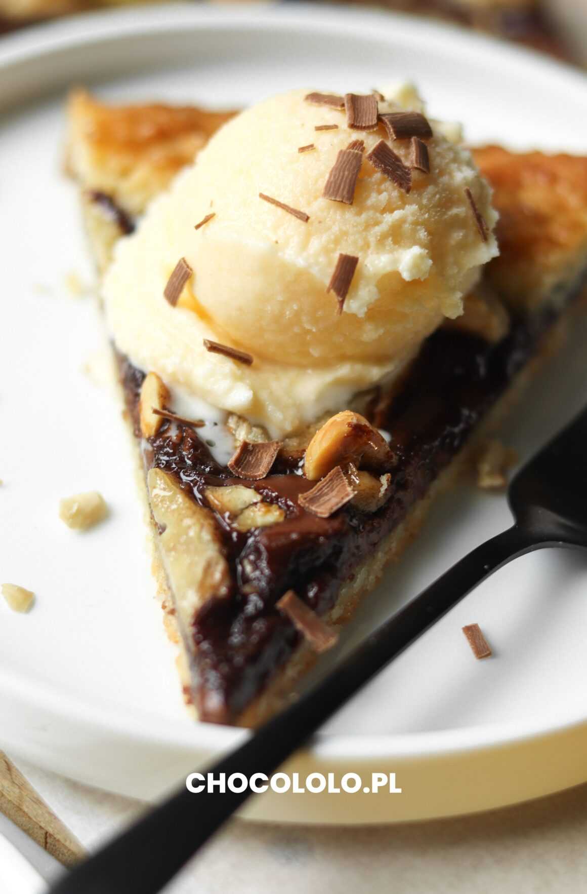 tarta rustykalna z nutellą i bananami