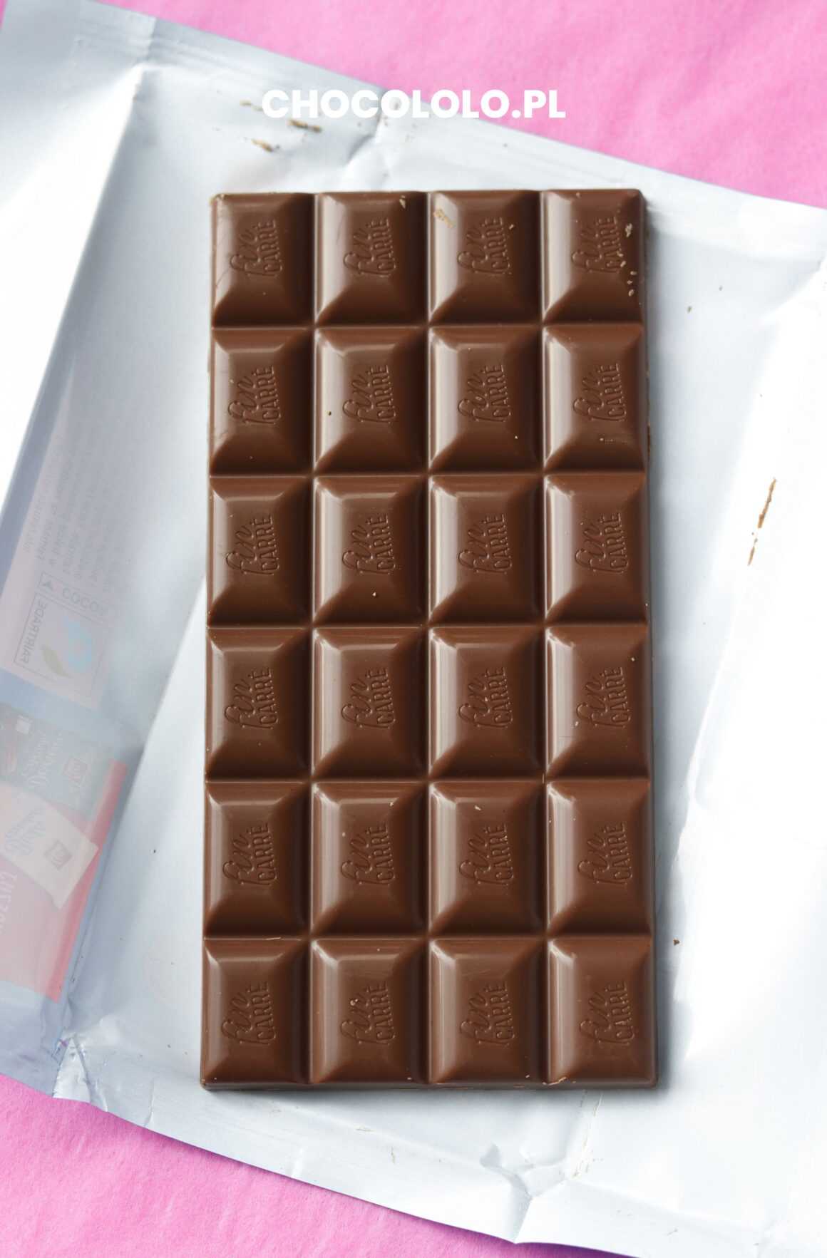 Wygląd tabliczki mlecznej czekolady Fin Carre