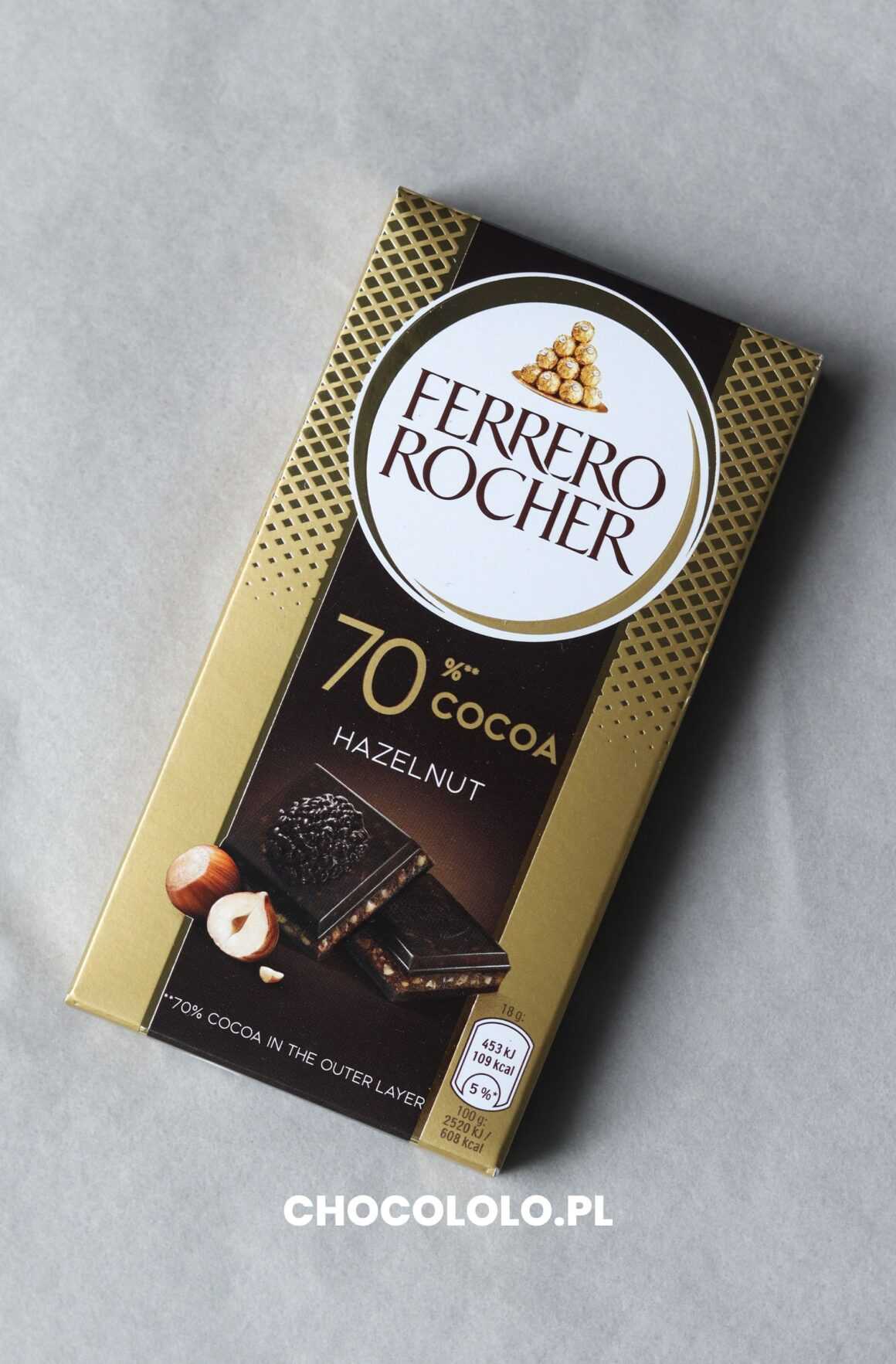 Ferrero Rocher czekolada gorzka 70% z orzechami