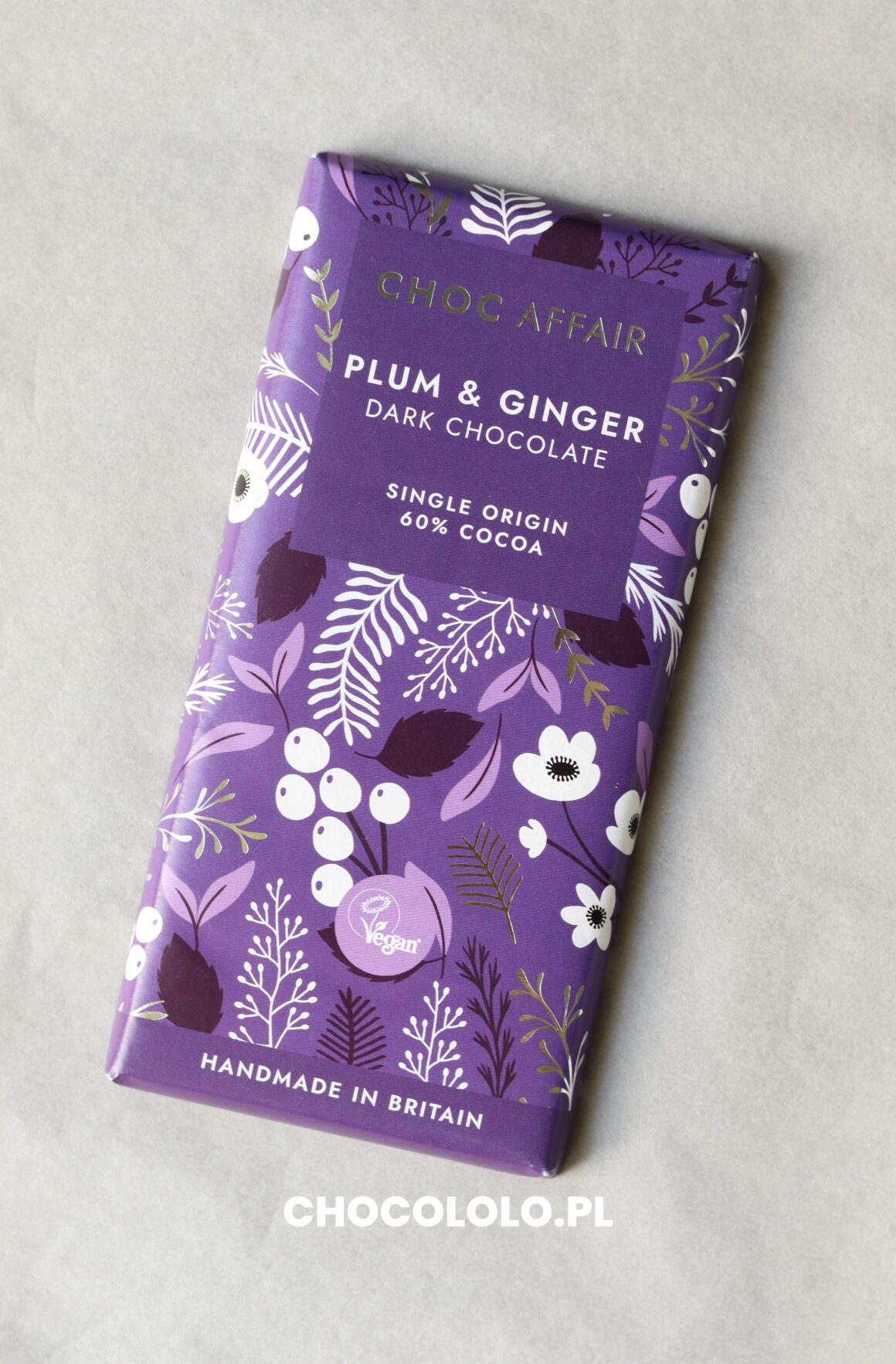 choc affair plum & ginger dark chocolate recenzja