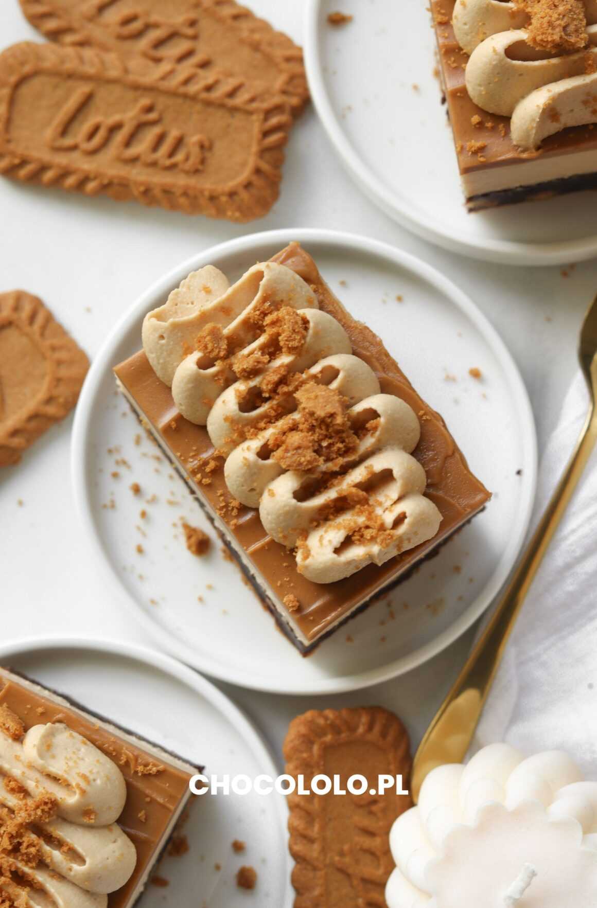 przepis na sernik lotus na spodzie brownie