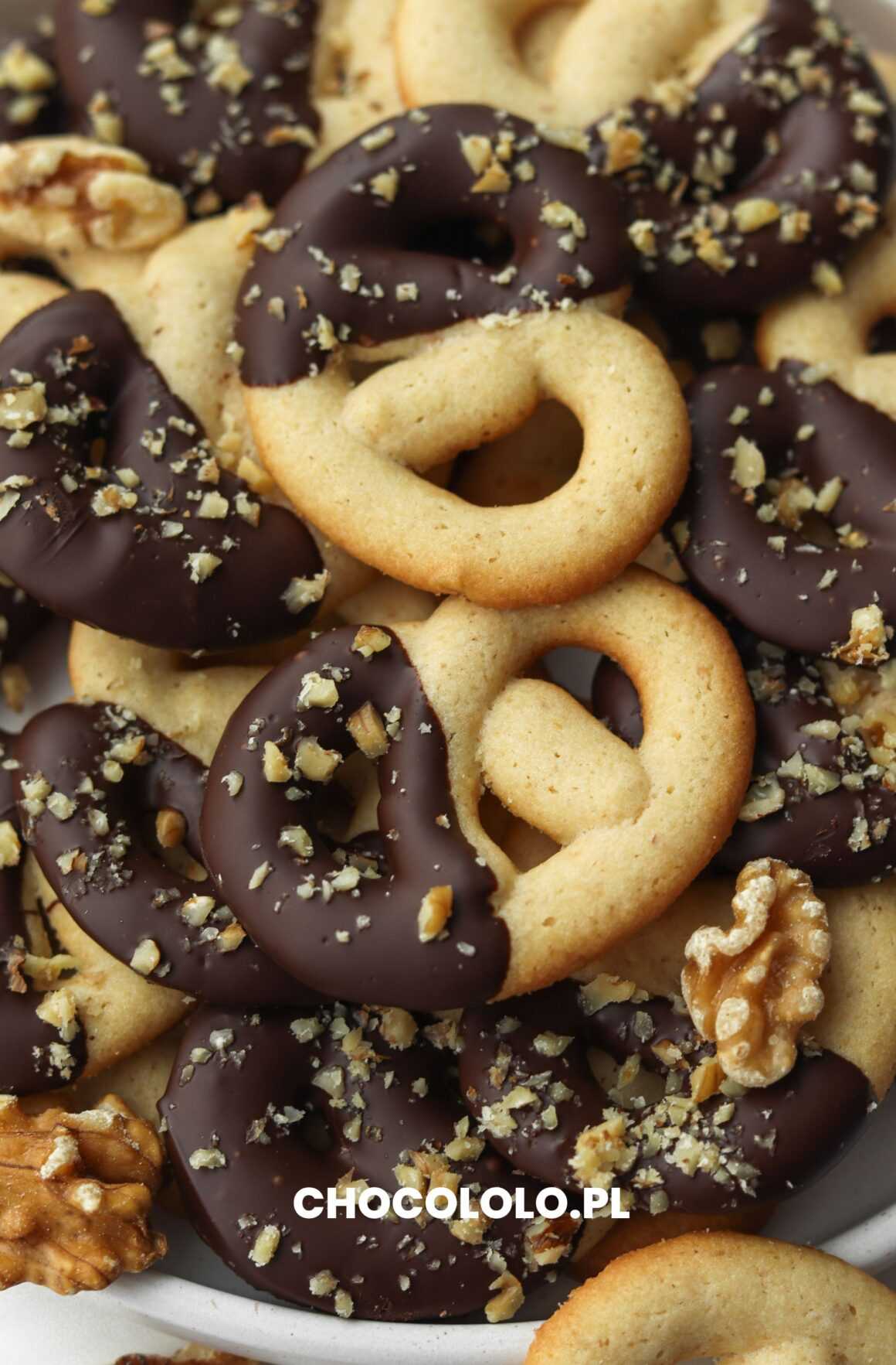 kruche precelki w czekoladzie