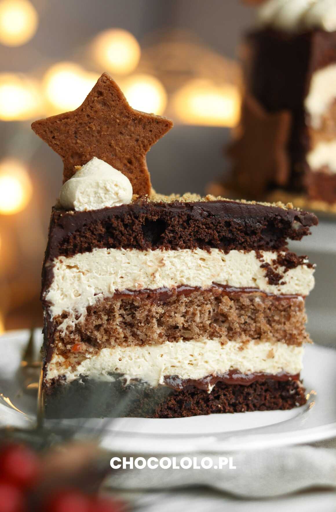 przepis na tort czekoladowy z orzechami i kajmakiem