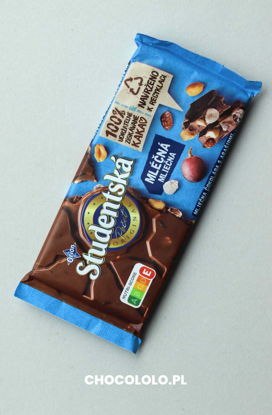 Orion Studentska Czekolada mleczna z orzechami, żelkami i rodzynkami recenzja