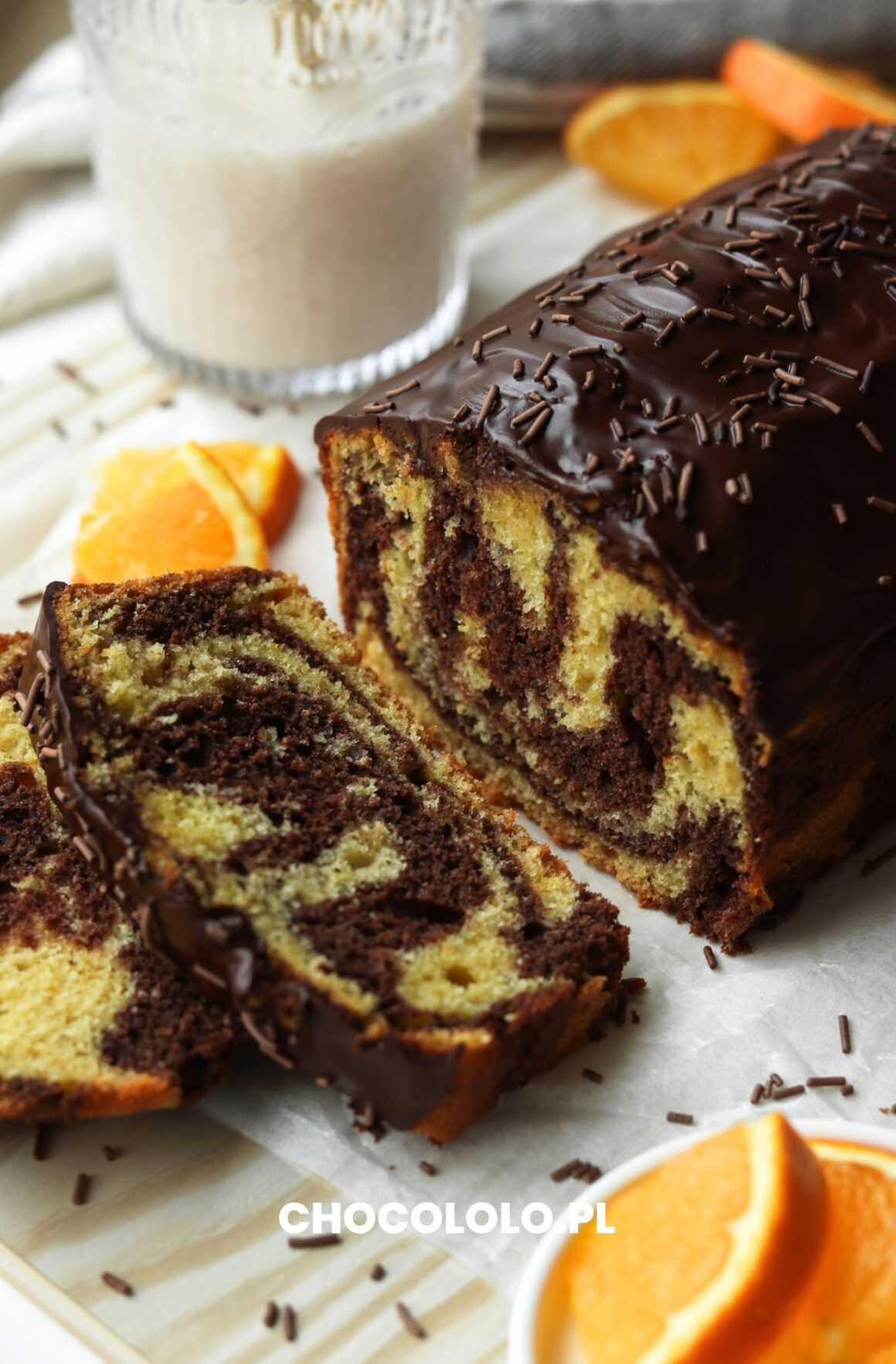 babka marmurkowa pomarańczowa