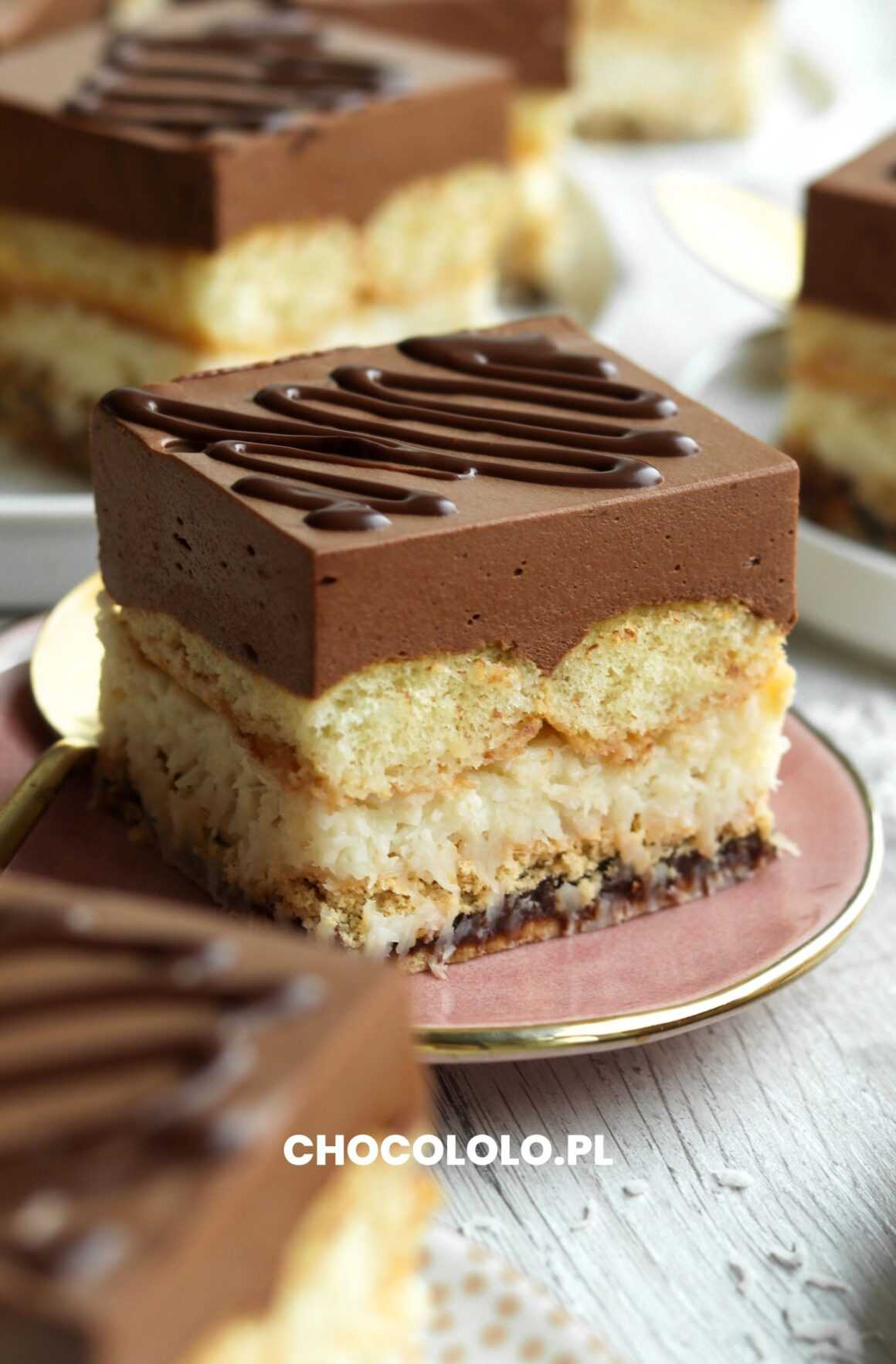 ciasto czekoladowo-kokosowe bez pieczenia