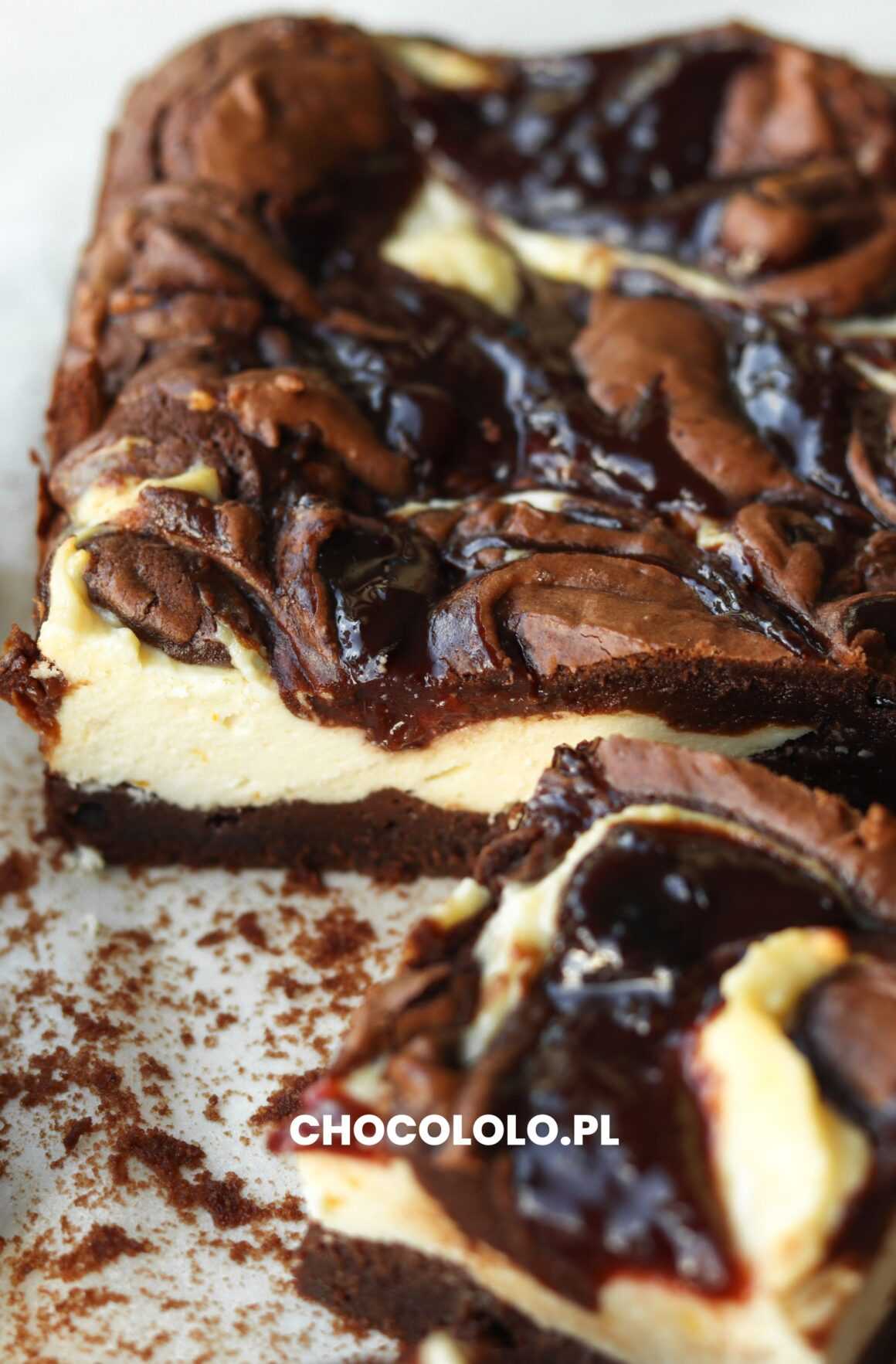 piernikowe sernikobrownie z powidłami