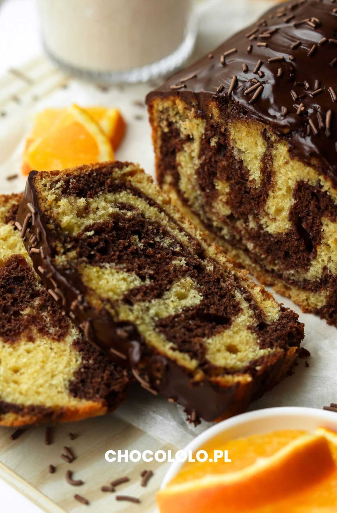 pomarańczowa babka marmurkowa