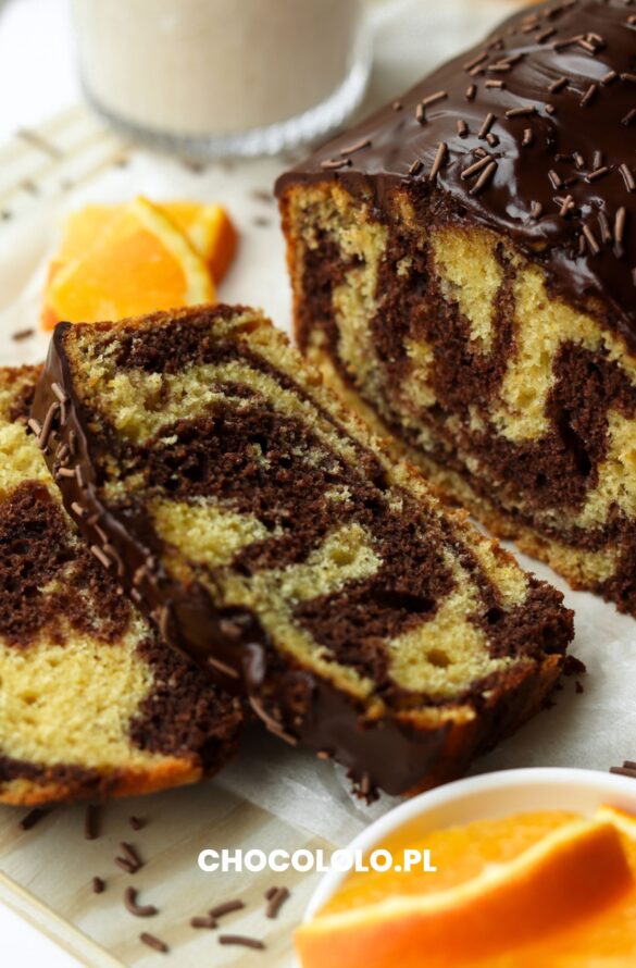 pomarańczowa babka marmurkowa
