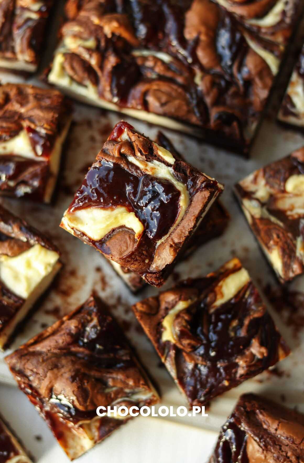 przepis na piernikowe sernikobrownie z powidłami