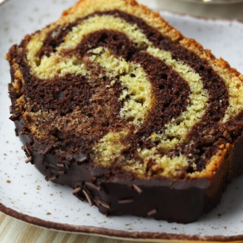 przepis na pomarańczową babkę marmurkową