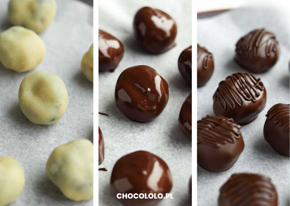 przygotowanie sliwek w marcepanie i czekoladzie