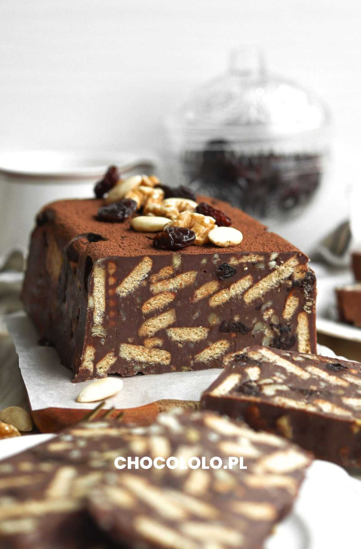 świąteczny blok czekoladowy z mlekiem w proszku