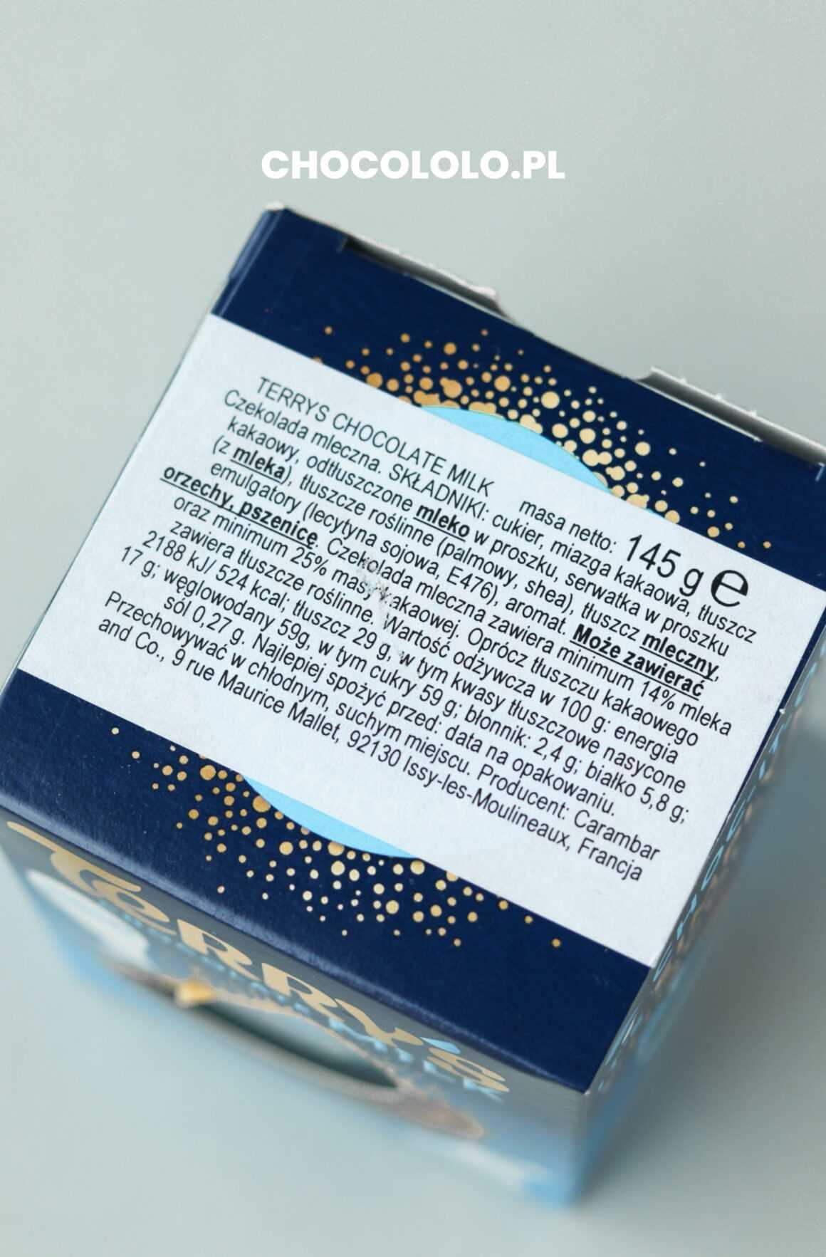 terrys czekolada mleczna skład