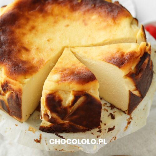 baskijski sernik z białą czekoladą