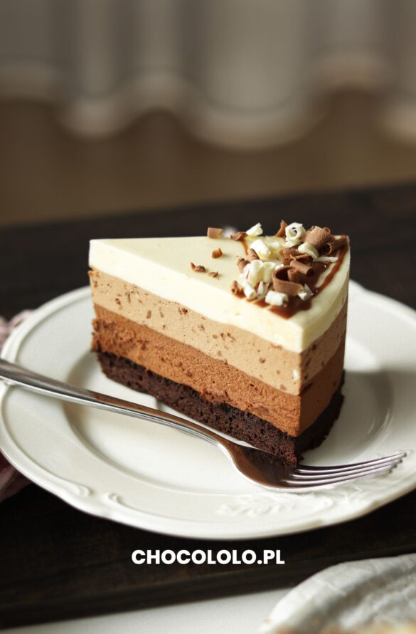ciasto 3 czekolady pyszne ciasto musowe