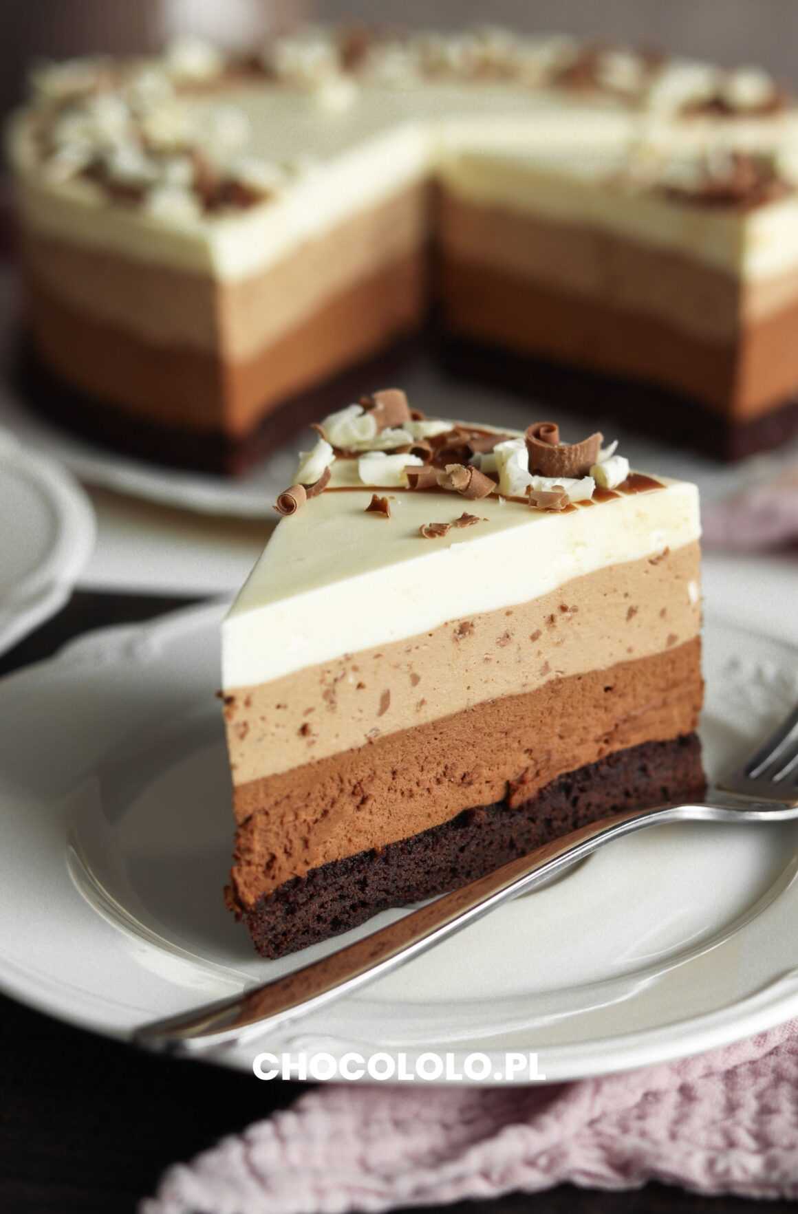 potrójnie czekoladowe ciasto musowe