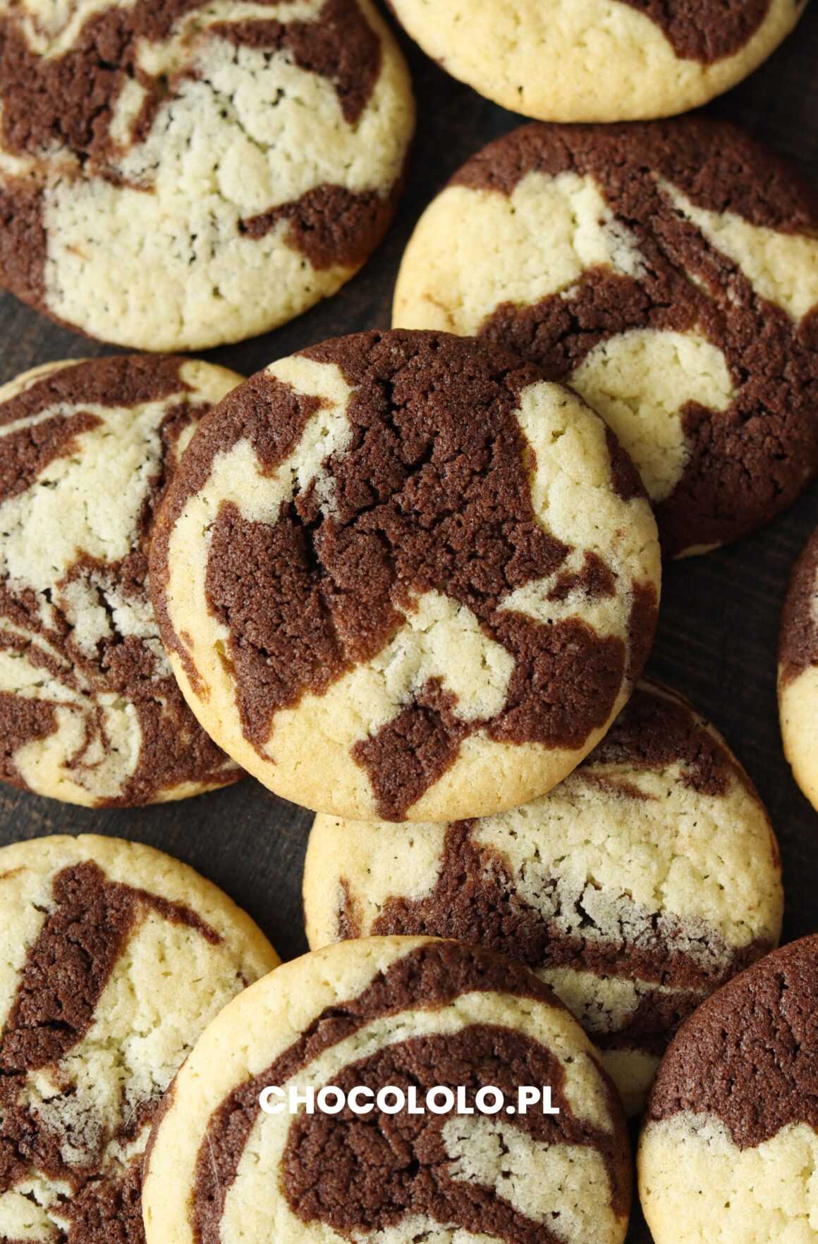 łaciate ciasteczka marmurkowe