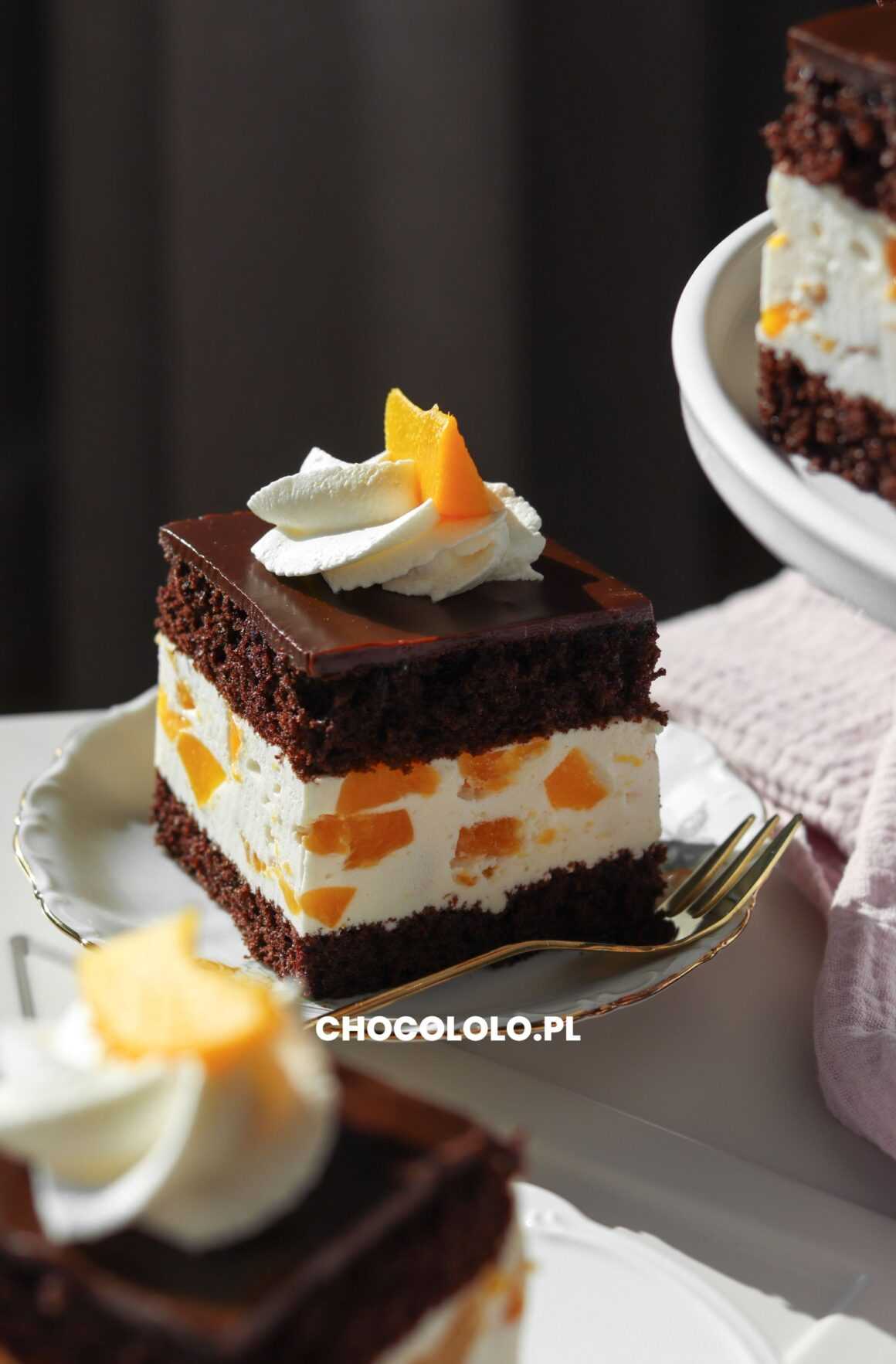 brzoskwiniowiec z czekoladą przepis