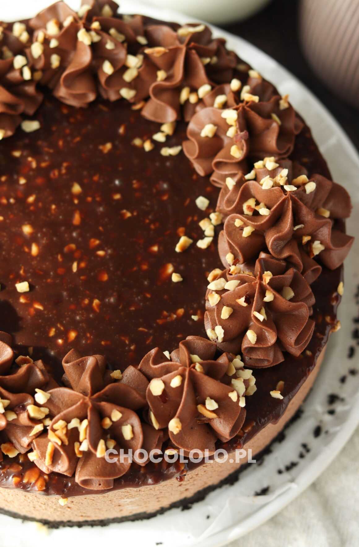 sernik na zimno z nutellą