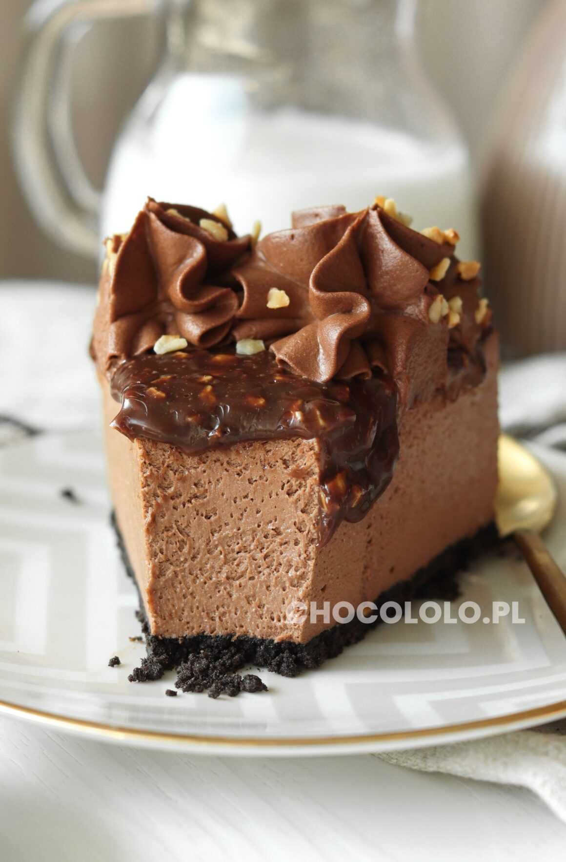 sernik z nutellą bez pieczenia