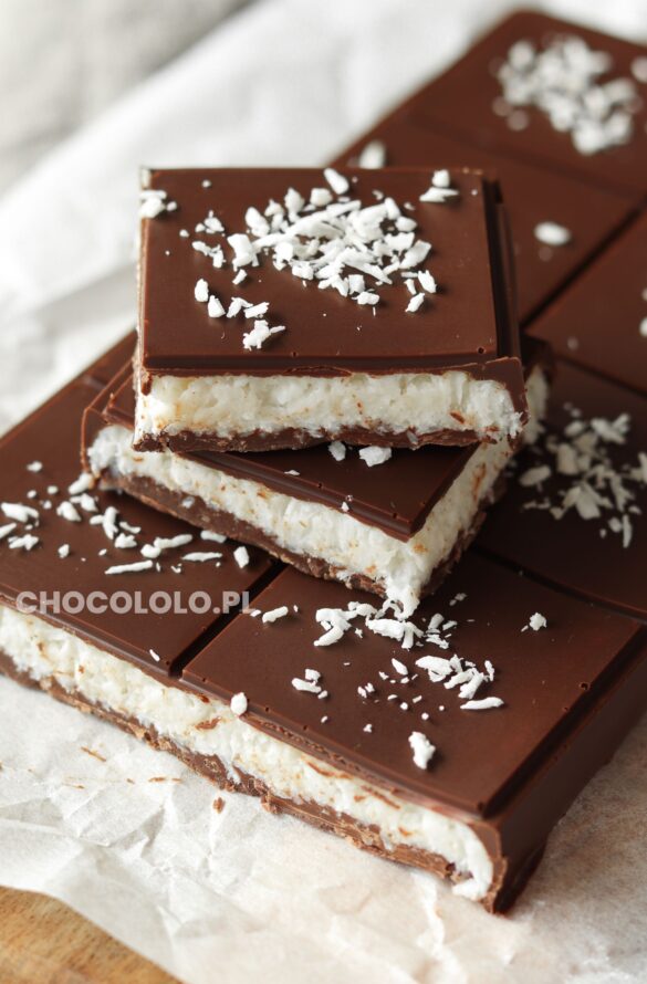 domowa czekolada z nadzieniem kokosowym