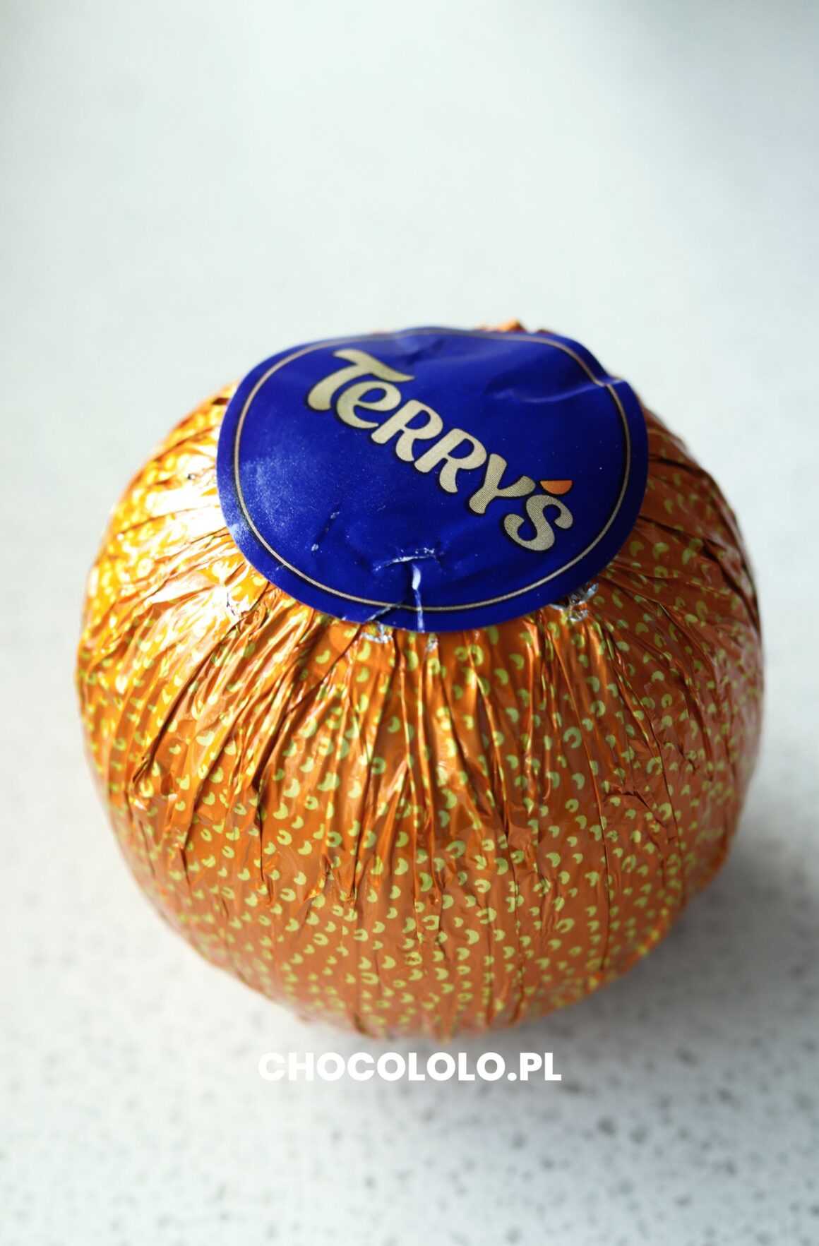 terrys czekolada mleczna pomarańczowa w kształcie pomarańczy