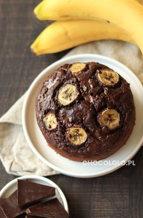 bananowe ciasto czekoladowe na dwie porcje bezglutenowe