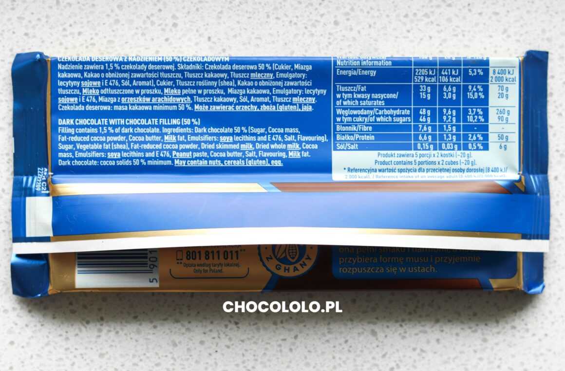 wedel czekolada nadziewana deserowa skład